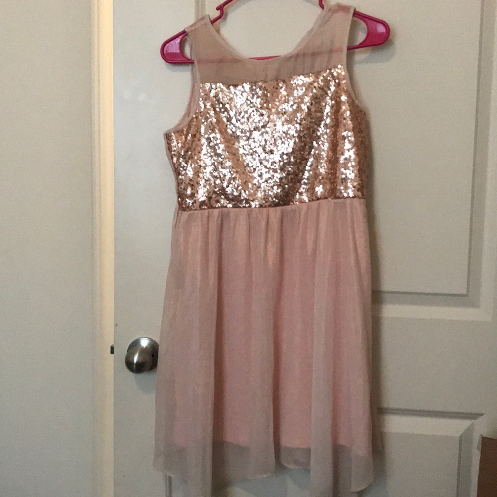 Rose gold sparkle dress